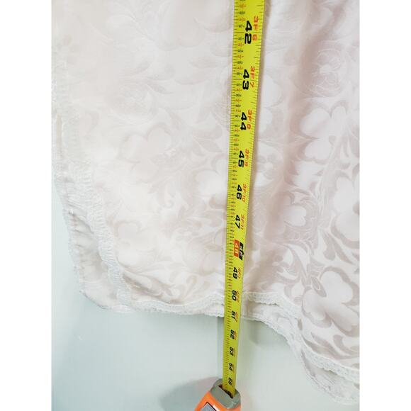 Christian Dior Vintage Caftan House Coat Nightgown Womens Large Pink Lace 70s - Picture 8 of 11